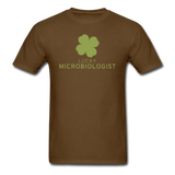 "Lucky Microbiologist" - Men's T-Shirt brown / S - LabRatGifts - 4
