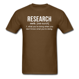 "Research" (white) - Men's T-Shirt brown / S - LabRatGifts - 6