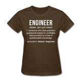 "Engineer" (white) - Women's T-Shirt brown / S - LabRatGifts - 4