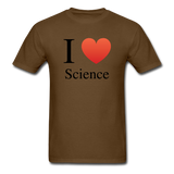 "I ♥ Science" (black) - Men's T-Shirt brown / S - LabRatGifts - 9