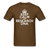 "Keep Calm and Research DNA" (white) - Men's T-Shirt brown / S - LabRatGifts - 10