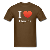 "I ♥ Physics" (white) - Men's T-Shirt brown / S - LabRatGifts - 6