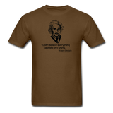 "Albert Einstein: T-Shirts Quote" - Men's T-Shirt brown / S - LabRatGifts - 13