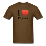 "I ♥ Physics" (black) - Men's T-Shirt brown / S - LabRatGifts - 9