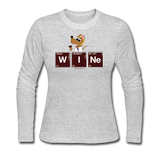 "WINe Periodic Table" - Women's Long Sleeve T-Shirt gray / S - LabRatGifts - 2