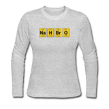 "NaH BrO" - Women's Long Sleeve T-Shirt gray / S - LabRatGifts - 2