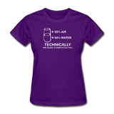 "Technically the Glass is Completely Full" - Women's T-Shirt purple / S - LabRatGifts - 3