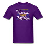 "Technically Alcohol is a Solution" - Men's T-Shirt purple / S - LabRatGifts - 5