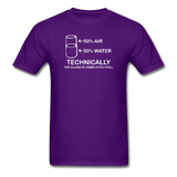 "Technically the Glass is Full" - Men's T-Shirt purple / S - LabRatGifts - 4