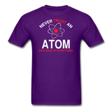 "Never Trust an Atom" - Men's T-Shirt purple / S - LabRatGifts - 3