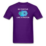 "Be Positive" (white) - Men's T-Shirt purple / S - LabRatGifts - 4