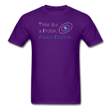 "Think like a Proton" (white) - Men's T-Shirt purple / S - LabRatGifts - 5
