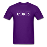 "ThInK" (white) - Men's T-Shirt purple / S - LabRatGifts - 5