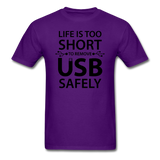 "Life is too Short" (black) - Men's T-Shirt purple / S - LabRatGifts - 9