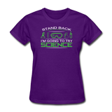"Stand Back" - Women's T-Shirt purple / S - LabRatGifts - 3