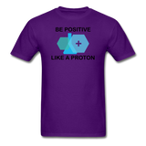 "Be Positive" (black) - Men's T-Shirt purple / S - LabRatGifts - 7