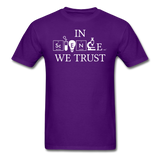 "In Science We Trust" (white) - Men's T-Shirt purple / S - LabRatGifts - 5