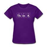 "ThInK" (white) - Women's T-Shirt purple / S - LabRatGifts - 3