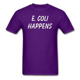 "E. Coli Happens" (white) - Men's T-Shirt purple / S - LabRatGifts - 5
