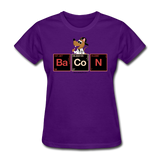 "Bacon Periodic Table" - Women's T-Shirt purple / S - LabRatGifts - 8