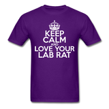 "Keep Calm and Love Your Lab Rat" (white) - Men's T-Shirt purple / S - LabRatGifts - 9