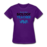 "World's Best Biology Teacher" - Women's T-Shirt purple / S - LabRatGifts - 5