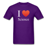 "I ♥ Science" (white) - Men's T-Shirt purple / S - LabRatGifts - 5