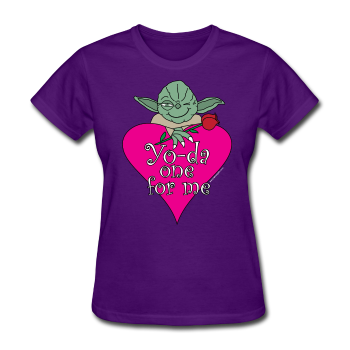 "Yo-da one for me" - Women's T-Shirt purple / S - LabRatGifts - 1