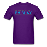 "Leave Me Alone I'm Busy" - Men's T-Shirt purple / S - LabRatGifts - 5