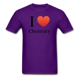"I ♥ Chemistry" (black) - Men's T-Shirt purple / S - LabRatGifts - 11
