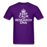 "Keep Calm and Research DNA" (white) - Men's T-Shirt purple / S - LabRatGifts - 9