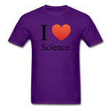 "I ♥ Science" (black) - Men's T-Shirt purple / S - LabRatGifts - 11