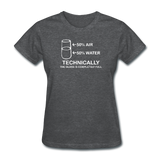 "Technically the Glass is Completely Full" - Women's T-Shirt deep heather / S - LabRatGifts - 9