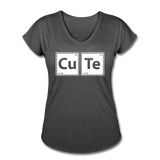 "CuTe" - Women's Tri-Blend V-Neck
