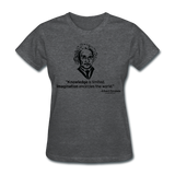 "Albert Einstein: Knowledge Quote" - Women's T-Shirt deep heather / S - LabRatGifts - 5