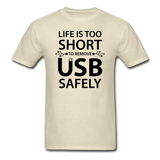 "Life is too Short" (black) - Men's T-Shirt khaki / S - LabRatGifts - 4
