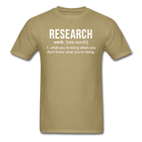 "Research" (white) - Men's T-Shirt khaki / S - LabRatGifts - 15
