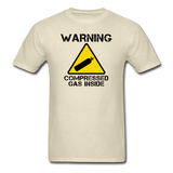 "Warning Compressed Gas Inside" - Men's T-Shirt khaki / S - LabRatGifts - 11