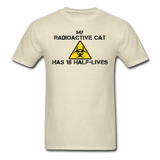"My Radioactive Cat has 18 Half-Lives" - Men's T-Shirt khaki / S - LabRatGifts - 10