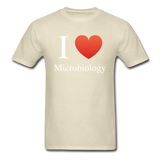 "I ♥ Microbiology" (white) - Men's T-Shirt khaki / S - LabRatGifts - 10