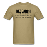 "Research" (black) - Men's T-Shirt khaki / S - LabRatGifts - 15