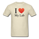 "I ♥ My Lab" (black) - Men's T-Shirt khaki / S - LabRatGifts - 4