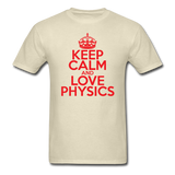 "Keep Calm and Love Physics" (red) - Men's T-Shirt khaki / S - LabRatGifts - 4