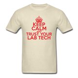 "Keep Calm and Trust Your Lab Tech" (red) - Men's T-Shirt khaki / S - LabRatGifts - 4