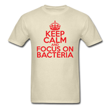 "Keep Calm and Focus On Bacteria" (red) - Men's T-Shirt khaki / S - LabRatGifts - 4
