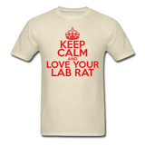 "Keep Calm and Love Your Lab Rat" (red) - Men's T-Shirt khaki / S - LabRatGifts - 4