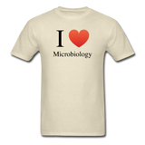 "I ♥ Microbiology" (black) - Men's T-Shirt khaki / S - LabRatGifts - 4