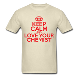 "Keep Calm and Love Your Chemist" (red) - Men's T-Shirt khaki / S - LabRatGifts - 4