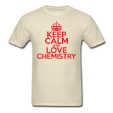 "Keep Calm and Love Chemistry" (red) - Men's T-Shirt khaki / S - LabRatGifts - 4