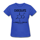"Chocolate" - Women's T-Shirt royal blue / S - LabRatGifts - 7